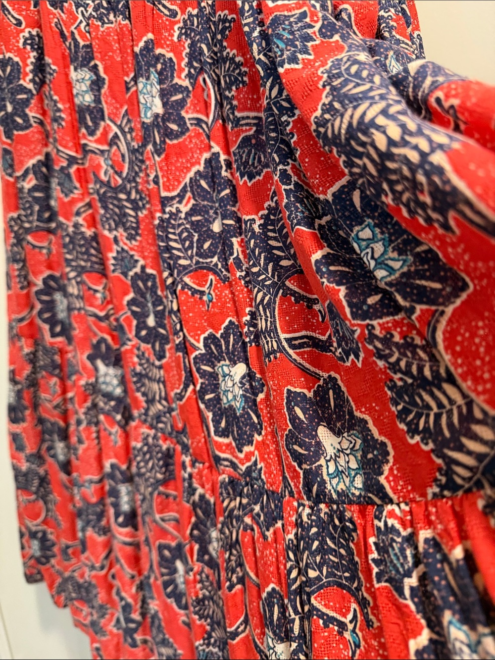 Knox Rose Red Dress with Navy Floral Accents - Picture 2 of 5